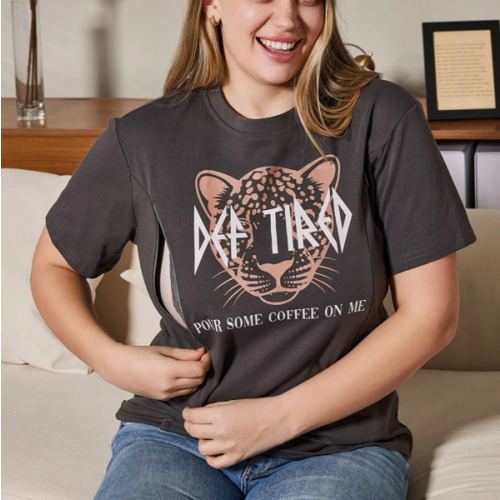 Def Tired Pour Some Coffee On Me Nursing T-shirt