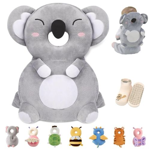 Baby Head Protector Backpack with Safety, Toddler Adjustable Head Protection for Baby Walking and Falling Crawling, 0.5-3 Years 6-36 Months, Koala