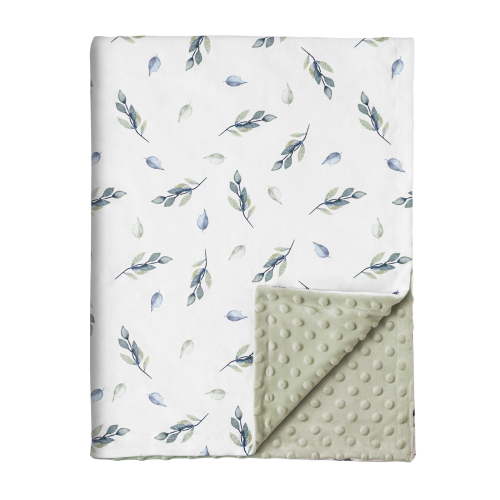 Gllquen Baby Super Soft Plush Minky Blanket with Double Layer Dotted Backing for Toddler for Boys Girls 30"x 40",Foliage