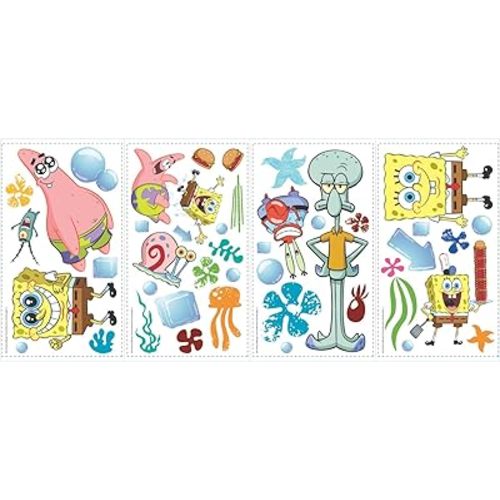 RoomMates RMK1380SCS Spongebob Squarepants Peel and Stick Wall Decals