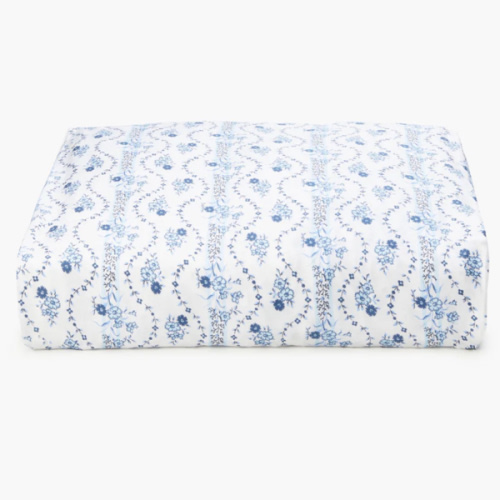 The Crib Sheet - Blue Vine Stripe