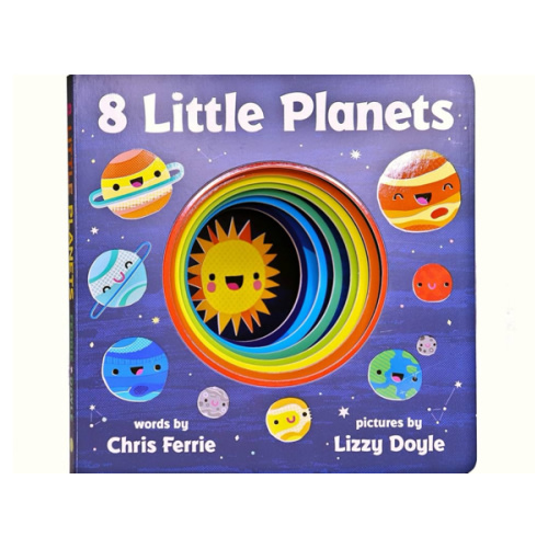 8 Little Planets: A Solar System Book for Kids with Unique Planet Cutouts