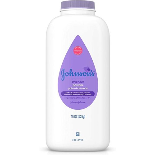 Johnson's Lavender Baby Powder with Naturally Derived Cornstarch, Hypoallergenic and Paraben Free, 15 oz