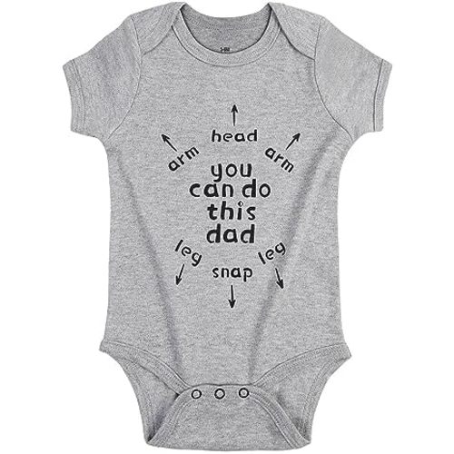 Cnins Funny Baby Bodysuit & Daddy Matching Cotton Outfit for Wild One 1st Birthday, Unisex Newborn Infant Clothes 0-24M