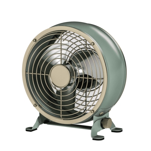 Better Homes & Gardens Retro 5" 3-Speed Metal Sage Tiltable New Drum Fan