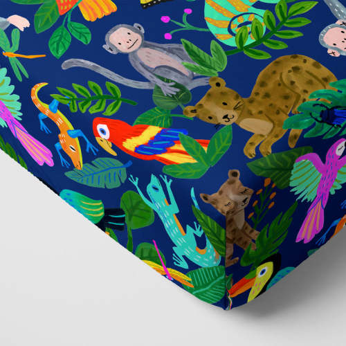 Jungle Jam Fitted Crib Sheet | Little Sleepies