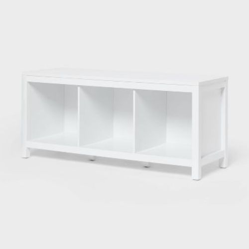 13" 3-Cube Bench Shaker Style Cube Storage White - Brightroom™
