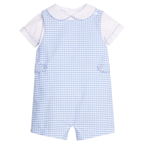 Vintage Button Tab John John Set - Mayfair Gingham (12 month)