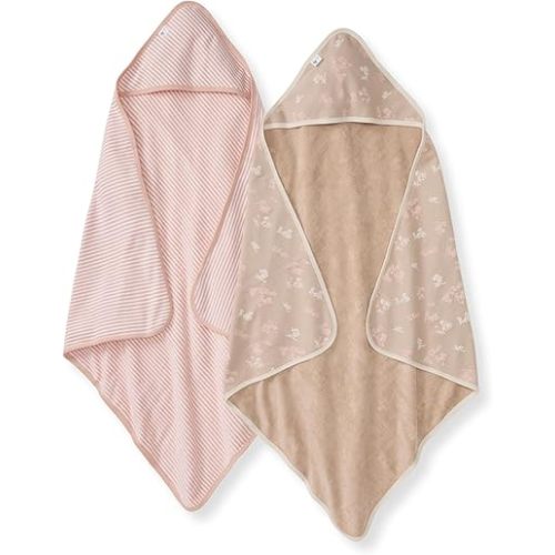 Burt's Bees Baby Hooded Towels, Absorbent Knit Terry, Super Soft Single Ply, 100% Organic Cotton