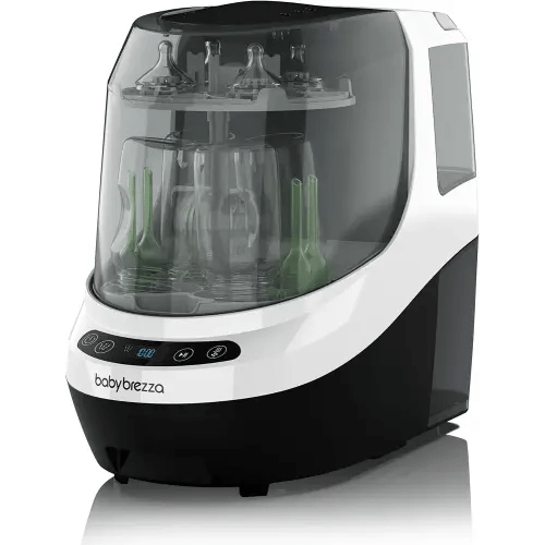 Baby Brezza Baby Bottle Washer Pro - Clinically Proven Better Cleaning - Washer, Sterilizer + Dryer In One Appliance for Essentials like Bottles + Pump Parts – Machine Replaces Brushes + Racks