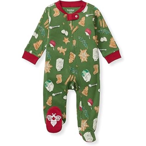 Burt's Bees Baby Girls Footed One-Piece Pajamas, Sleep and Play Loose Fit, 100% Organic Cotton, Sizes NB to 6-9 Months