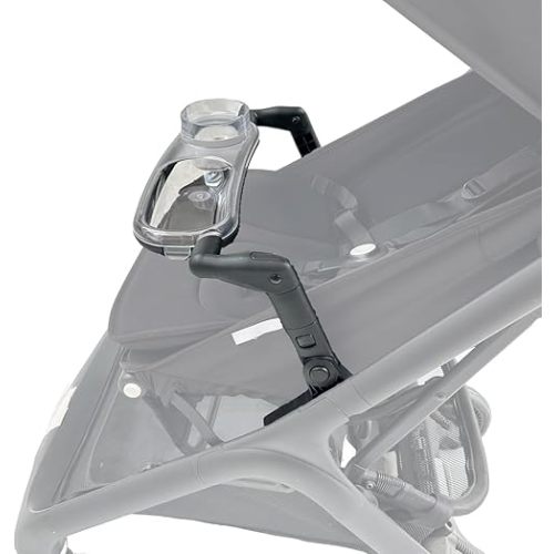 Snack Tray Compatible with Bugaboo Butterfly Stroller, Stroller Tray with Removable Cup Holder & Snack Compartment, Quick Install, Easy to Clean, Folds with Stroller