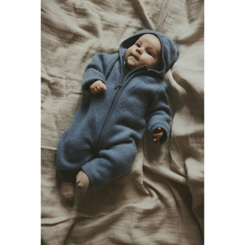 Pram Suit In Merino Wool Blend Lining, Stormy Weather - HutteliHut | Maisonette