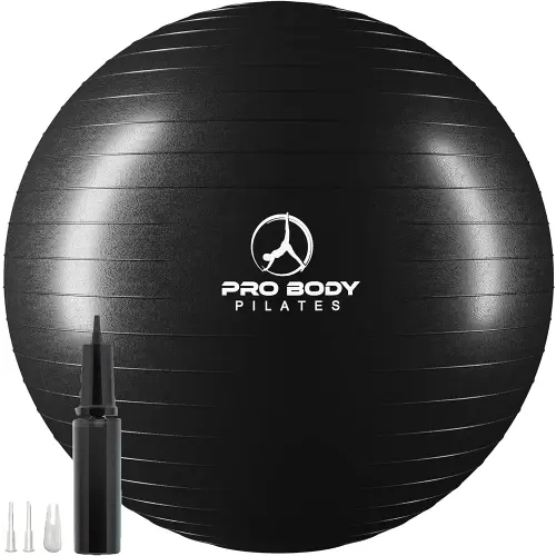 ProBody Pilates Ball Exercise Ball Yoga Ball, Multiple Sizes Stability Ball Chair, Large Gym Grade Birthing Ball for Pregnancy, Fitness, Balance, Workout and Physical Therapy w/Pump