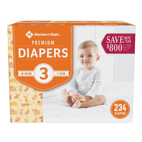 Member's Mark Premium Baby Diapers, Sizes: Newborn - 7 - Sam's Club