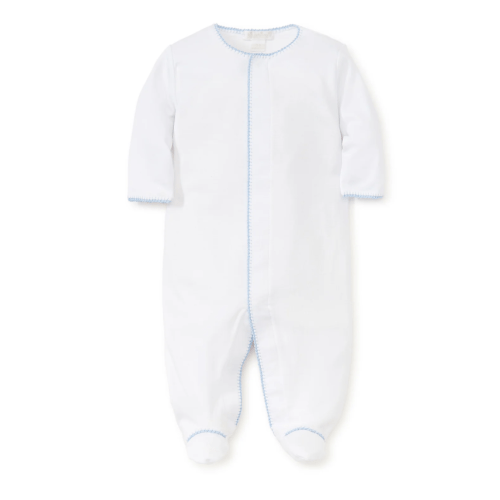 White/Blue New Premier Basics Footie