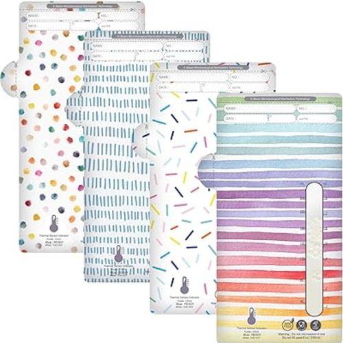 Sposie Breastmilk Storage Bag Freezer Bags with Pour Spout - 8 Ounce Capacity, BPA Free, Leak Proof, Temperature Sensor, Compatible with Most Breast Pumps for Breastmilk Freezer Storage, 100 ct.