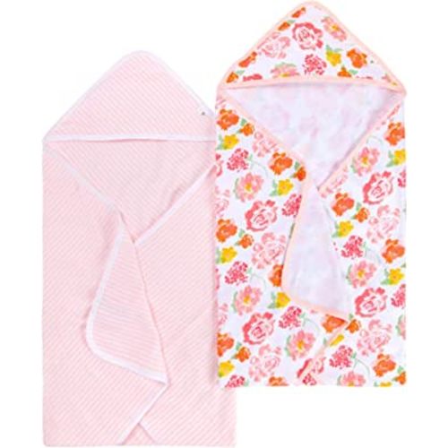Burt's Bees Baby - Hooded Towels, Absorbent Knit Terry, Super Soft Single Ply, 100% Organic Cotton