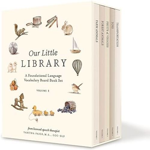 Our Little Library: A Foundational Language Vocabulary Board Book Set for Babies