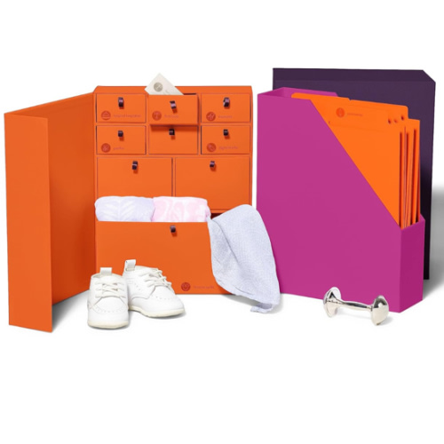 Savor | The Original Deluxe Keepsake Box | Fabric Bound Acid-Free Gender-Neutral Minimalist Newborn Keepsake and Memory Organizer with Labels | for Pregnancy, Mother's Day, Baby Shower, New Baby