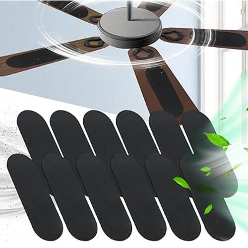 12 Pack Activated Carbon Ceiling Fan Filters, Transform Your Fan into a Powerful Air Purifier, Captures Dust, Pollen, Pet Dander, and More, Ideal for Bedrooms and Living Rooms