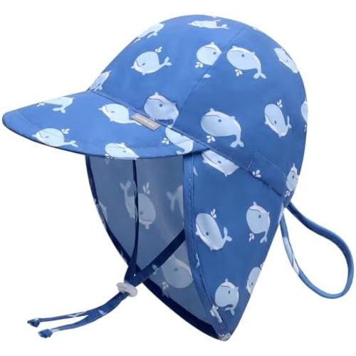 Duoyeree UPF 50+ Baby Sun Hat with Ear and Neck Protection - Toddler Beach Hat for Boys & Girls - Ideal for Summer Fun