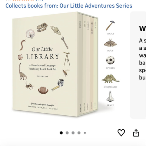 Our Little Library Vol. 3: Dinosaurs, Space, Tools, Bugs, and Sports Board Book Set for Boys & Girls (Tabitha Paige Children's Book Series)