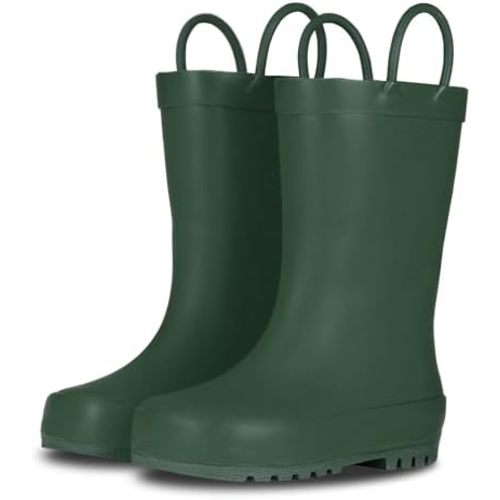 Lone Cone Premium Natural Rubber Rain Boots for Toddlers and Kids with Solid Design
