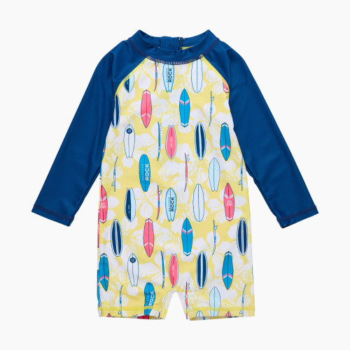 Snapper Rock Swimwear Long Sleeve Sunsuit - Yellow, 6-12 M