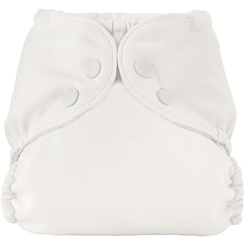 Esembly Cloth Diaper Outer, Swim Diaper, Waterproof Cloth Diaper Cover, Leak-Proof, Breathable Layer Over Prefolds, Flats or Fitteds, Reusable Diaper with Snap Closure - Size 2 (18-35lbs), Parchment