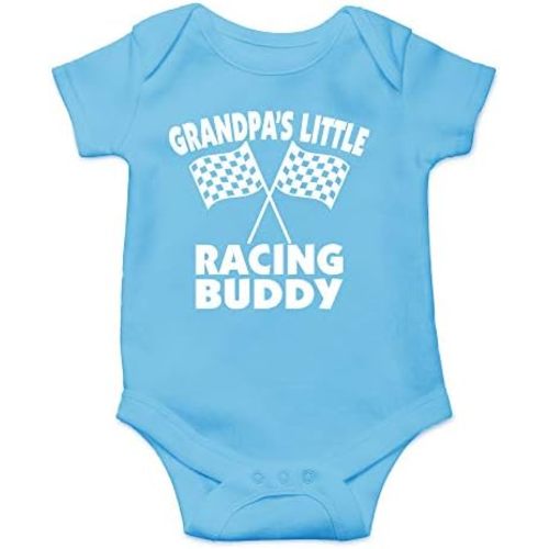 CBTwear Grandpa's Little Racing Buddy - Baby Clothes - Funny Newborn Bodysuit Outfits for Boys and Girls