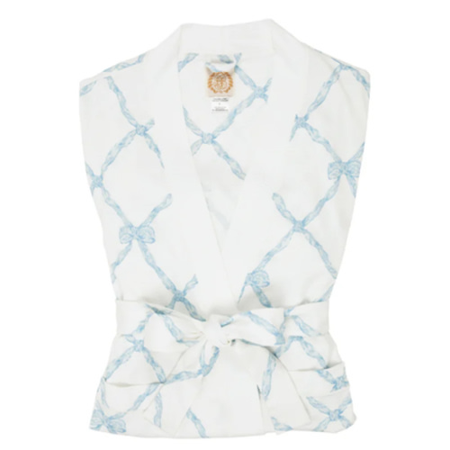Ready or Not Robe (Women's) - Buckhead Blue Belle Me Bow with Worth Avenue White