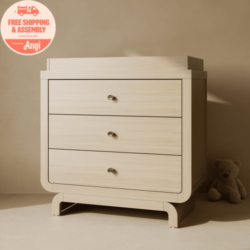 Art of Nursery by Storkcraft Santorini 3 Drawer Dresser with Infant Changing Topper, Driftwood