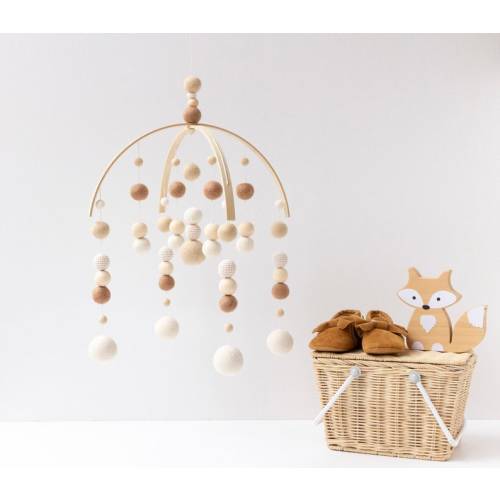 Cream and Beige Gender Neutral Baby Mobile Gender Neutral - Etsy
