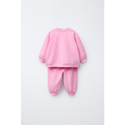 SWEATSHIRT AND JOGGER PANTS SET - Mid-pink | ZARA United States