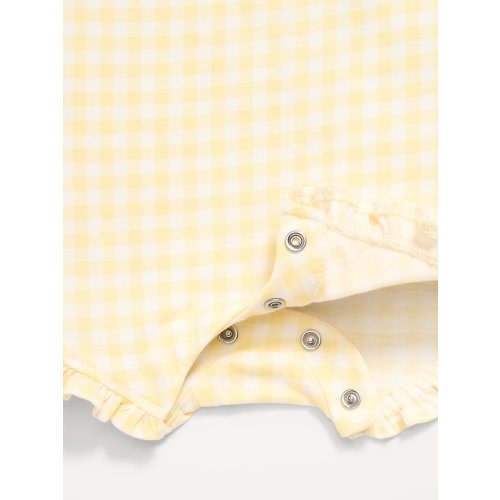 Printed Sleeveless Tie-Strap Romper for Baby