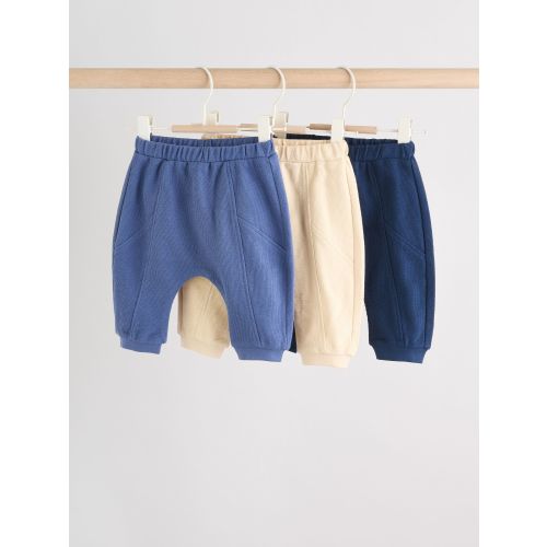 Blue/Neutral Joggers Baby 3 Pack (0mths-2yrs)