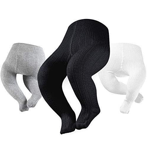 Petrass Baby Girls Cable Knitted Tights Infant Full-Footed Seamless Cotton Tights New-born Girls Seamless Leggings 3/4/5/6