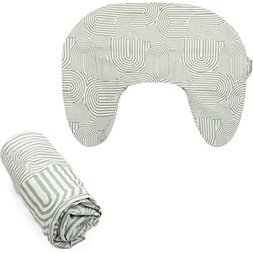 Boppy Nursing Pillow Cover, Sage Green Retro Arches, Single Cover, Easy-On Slipcover with Extra Soft 100% Polyester Microfiber Fabric for The Redesigned Nursing Pillow