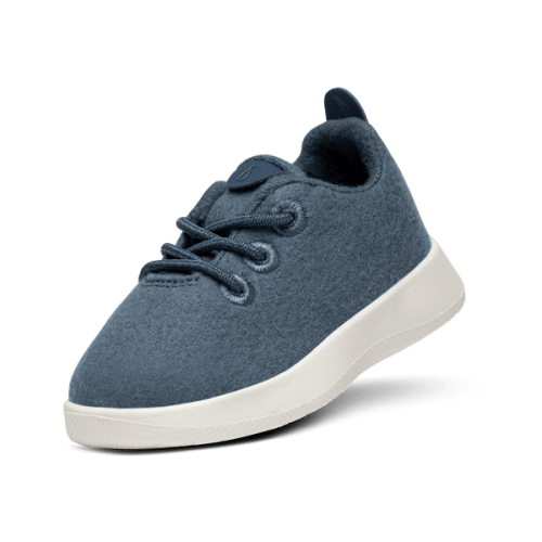 Smallbirds Wool Runners - Little Kids - Calm Teal (Natural White Sole)