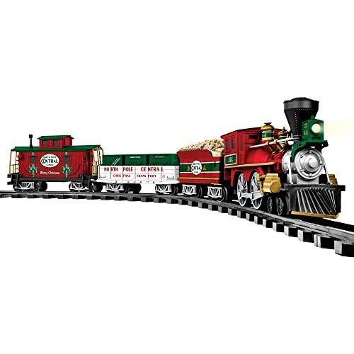 Lionel North Pole Central Ready-to-Play Freight Set, Battery-powered Model Train Set with Remote Multi, 50 x 73"