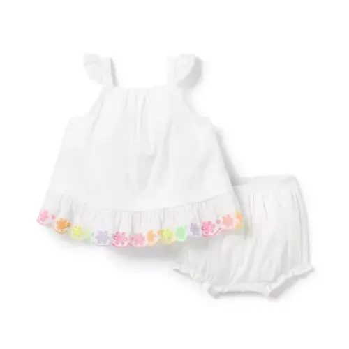 Baby Rainbow Eyelet Matching Set