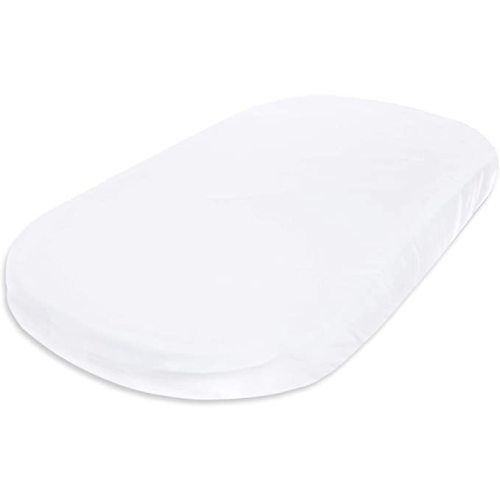 Burts Bees Baby Bassinet Sheet, Infant Fitted BEESNUG Cover, 100% Organic Cotton, Soft Unisex Newborn Essentials for All Standard Oval or Rectangle Bassinet Bed Pads or Mattresses - 15 x 33 Inches