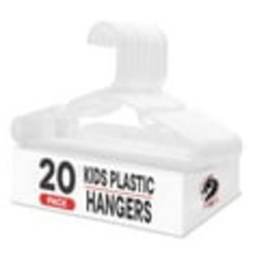DRAGON Kids Hangers 20-Pack, Non-Slip Clothes Hangers Infant & Toddler, Baby Hangers, White