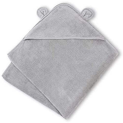 Natemia Organic Hooded Baby Towel – Ultra Soft and Absorbent Cloud Touch Cotton Hooded Bath Towels for Babies, Toddlers