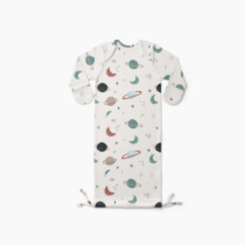 Goumi Kids x Babylist Printed Drawstring Baby Gown - Comet, 0-3 M