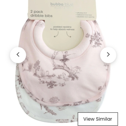 Swan Lake Dribble Bibs 2 Pack in Multi