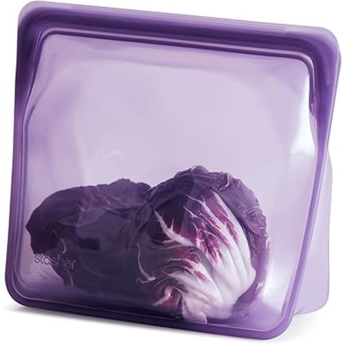 Stasher Premium Silicone Reusable Food Storage Stand-Up Mega Bag, Sea Urchin | Microwave, Sous Vide, Dishwasher, Oven and Freezer Safe | BPA Free, Leak-free, Eco-friendly, 104 Oz
