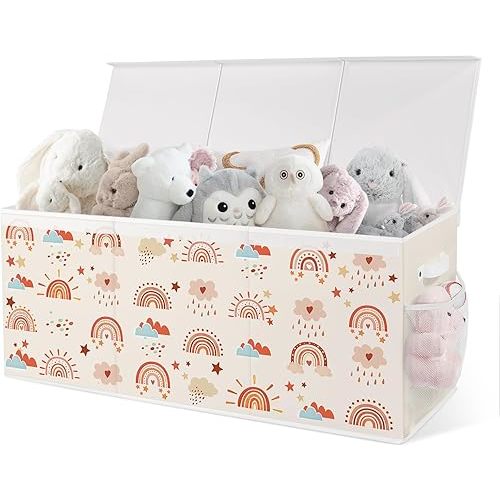 Toy Box 38"x16"x13" (Boho Rainbows)