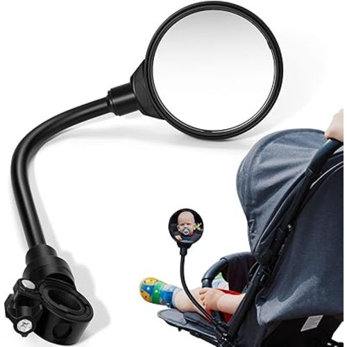 Stroller Mirror, Unleash the Joy of Seeing Your Baby's Face with a Stroller Rear View Mirror, Universal Stroller Attachment in Walking or Jogging Stroller, Creativity Baby Shower Gifts